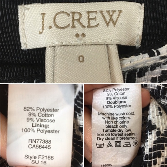 J. CREW knit skirt cotton blend black & white 1891 - Picture 5 of 7